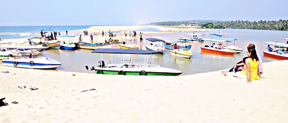 Golden Sand Beach and Estuary Point - Poovar boating attraction in Kerala backwaters