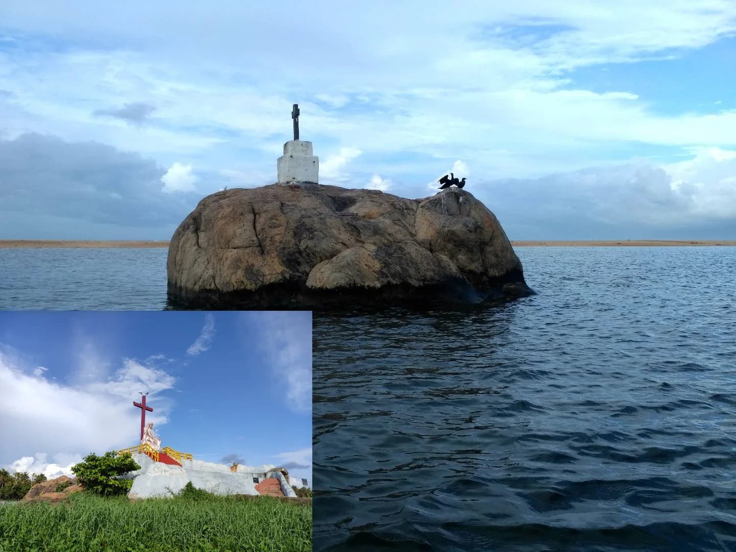 Elephant Rock and Mother Mary Statue - Poovar boating attraction in Kerala backwaters
