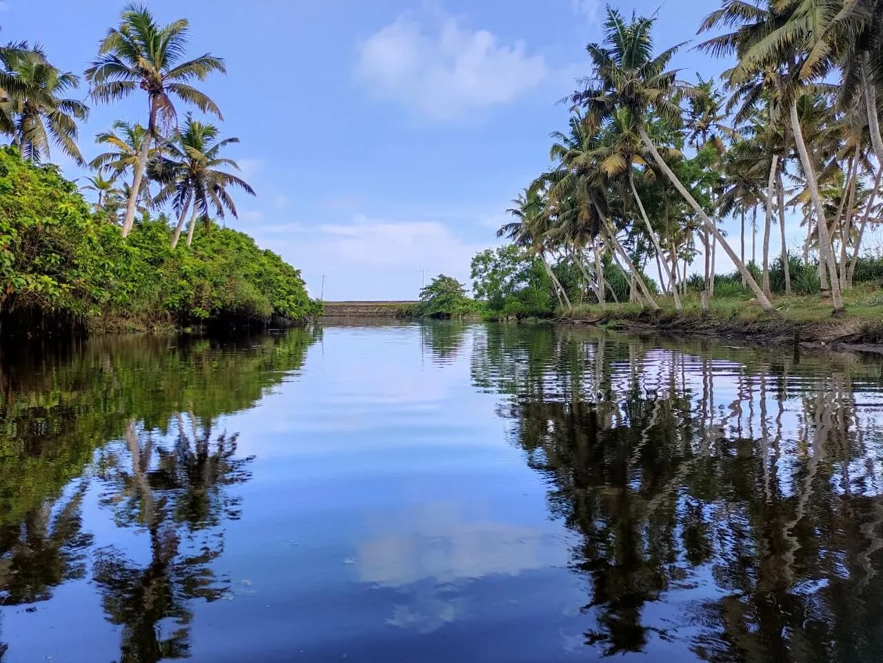 Deluxe Poovar houseboat with comfortable seating for backwater tourism